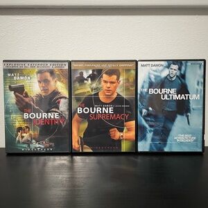 The Bourne Trilogy DVD Bundle Identity Supremacy Ultimatum Matt Damon Movie Lot
